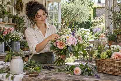 AI-generated florist scene compressed to 19.9 KB at 414 by 276 pixels